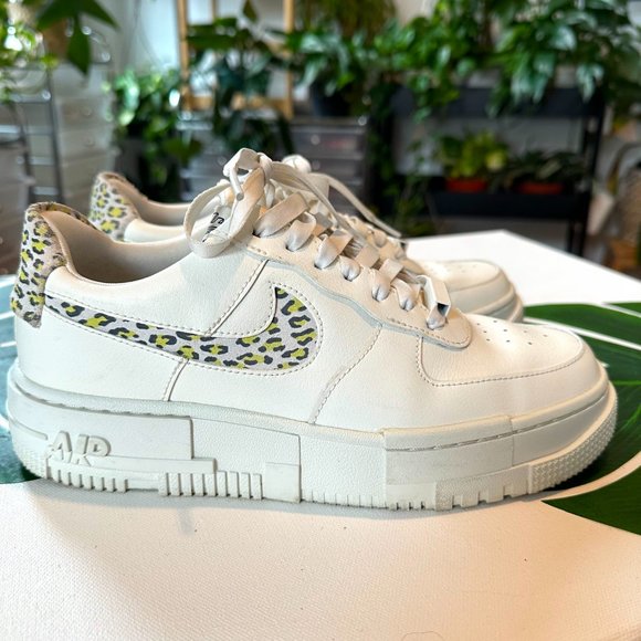 Nike White and Leopard Print Athletic Shoes - Picture 3 of 6